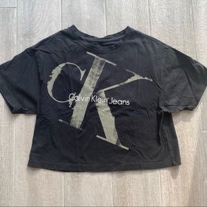 Calvin Klein Cropped Tee Black